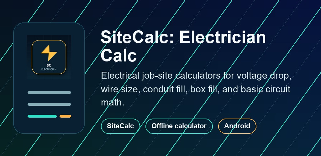 SiteCalc: Electrician Calc feature graphic